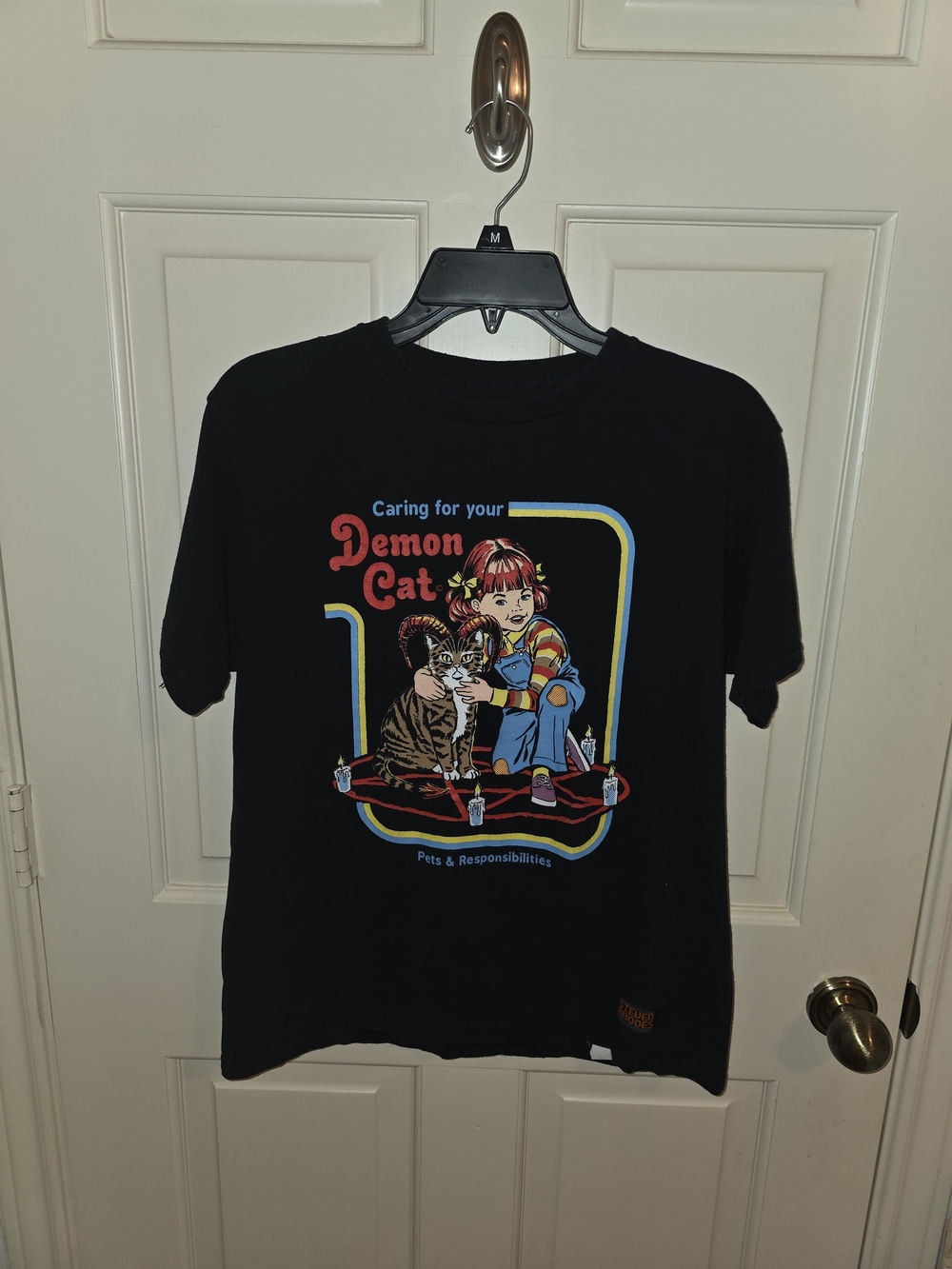 Black 'Demon Cat' Graphic Tee